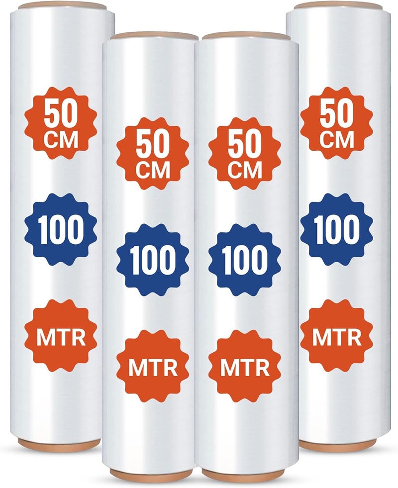Duravel Industrial Strength Stretch Film - 100 Meter, 4 Rolls - Image 1